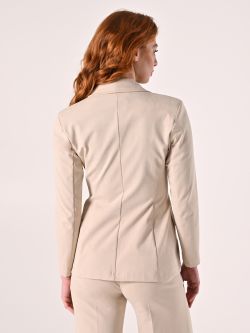 Giacca Beige in Tessuto Operato det_3