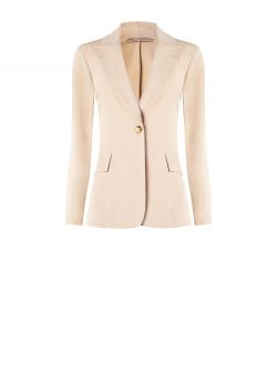 Giacca Beige in Tessuto Operato det_4