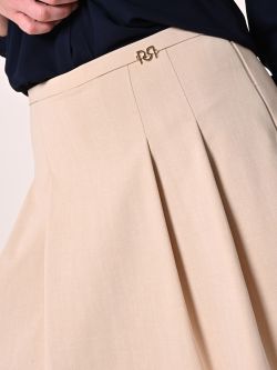 Skort Beige in Tessuto Operato  in_i5
