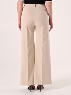 Pantaloni Beige in Tessuto Operato det_3
