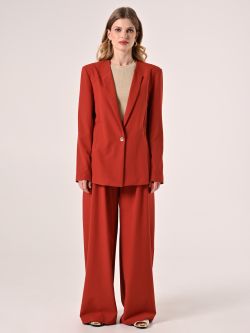 Veste déstructurée couleur terracotta det_1