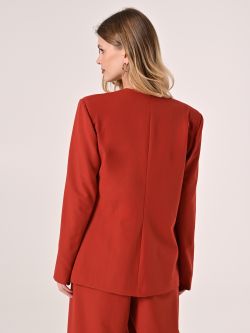 Veste déstructurée couleur terracotta det_3