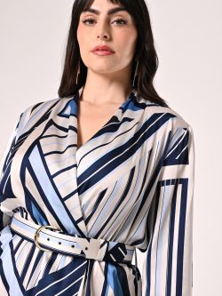 Blue Striped Curvy Dress in_i5