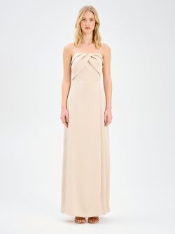 Robe longue en satin det_1