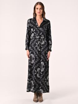 Paisley Satin Dress det_1