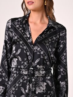 Paisley Satin Dress in_i5