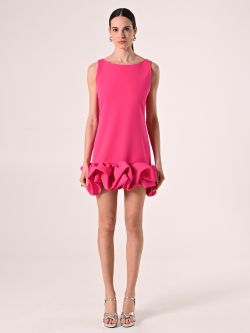 Abito Fuxia con Balza a Palloncino det_1