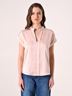 Blusa con Collo alla Coreana Rosa det_2