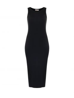 Abito Curvy in Cotone a Costine Nero det_4