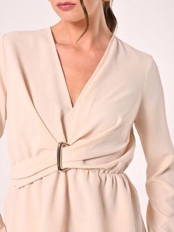 Textured Beige Blouse in_i5