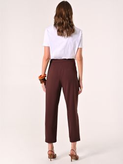 Textured Chocolate Trousers det_3