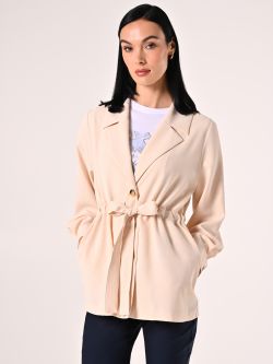 Textured Beige Jacket in_i7