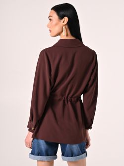 Textured Chocolate Jacket det_3