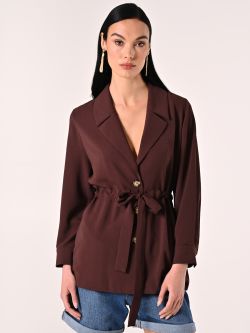 Textured Chocolate Jacket in_i7