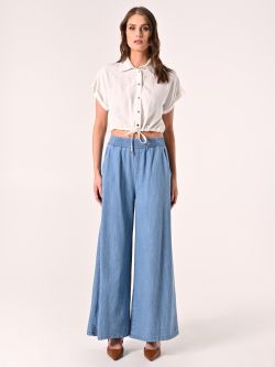 Wide Jeans in Light Fabric det_1