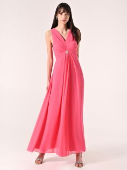 Georgette-Kleid im Empire-Schnitt in Kamelienrosa in_i7