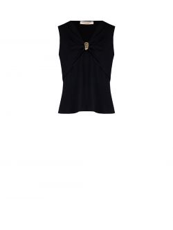 Schwarzes Top mit Schmuck-Detail det_4