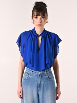 Blusa azul china con volantes det_2