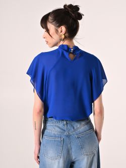 Blusa azul china con volantes det_3