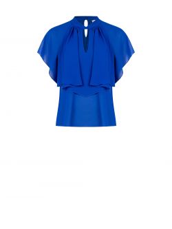 Blusa azul china con volantes det_4