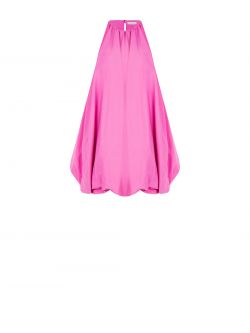 Vestido balloon de algodón rosa chicle det_4