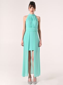 High-Low-Kleid in Wassergrün det_1