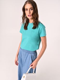 T-Shirt in Cotone Verde Acqua sp_e1