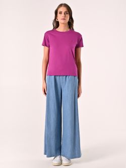 T-Shirt in Cotone Viola Iris det_1