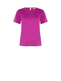 T-Shirt in Cotone Viola Iris det_4