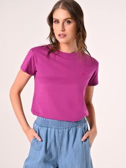 T-Shirt in Cotone Viola Iris in_i7