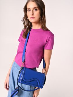 T-Shirt in Cotone Viola Iris sp_e1