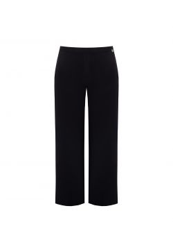 Curvy Black Trousers in Viscose Linen det_4