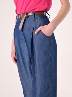 Hose aus Chambray mit Gürtel in_i5