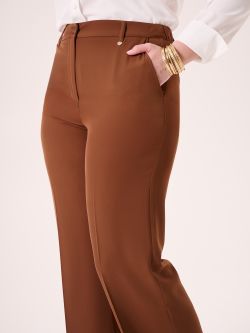 Curvy Chocolate Loose Trousers in_i5