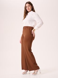 Curvy Chocolate Loose Trousers in_i7