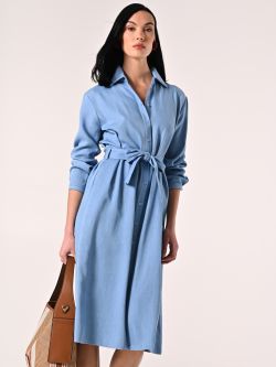 Hemdblusenkleid in Hellblau aus Cady sp_e1