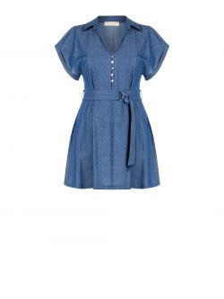  Curvy Chambray Kleid mit Strass det_4
