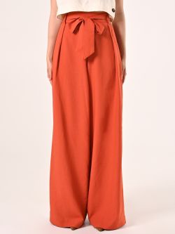 Orange Trousers in Viscose Blend det_2