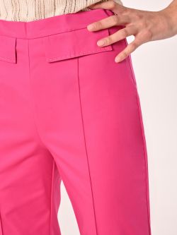 Fuchsia Cotton Trousers with Flap Pockets in_i5