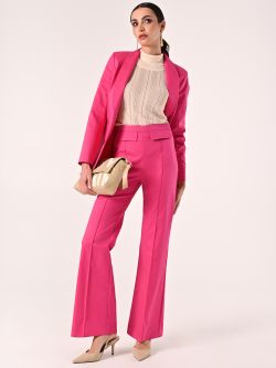 Fuchsia Cotton Trousers with Flap Pockets sp_e1