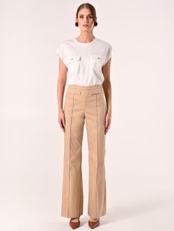 Hose in Beige aus Baumwolle mit Klappen det_1