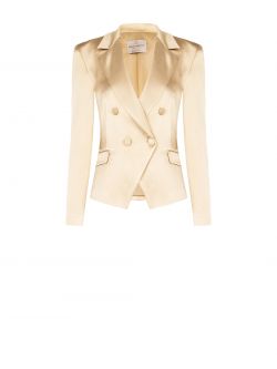 Dark Beige Viscose Satin Jacket det_4