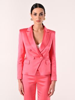 Camellia Pink Viscose Satin Jacket det_2