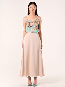 Gonna in Raso Beige Chiaro det_1