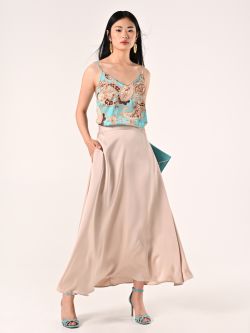 Gonna in Raso Beige Chiaro sp_e1