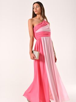 Two-tone One-shoulder Dress sp_e1