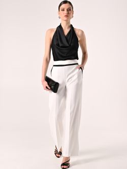 Pantaloni Palazzo Bicolor Black & White in_i7