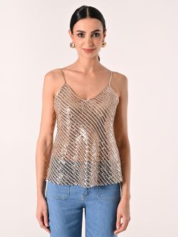 Top doré crochet et paillettes det_2