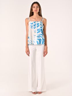 Turquoise-print Top det_1