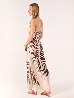 Langes Kleid mit tropischem Muster det_3